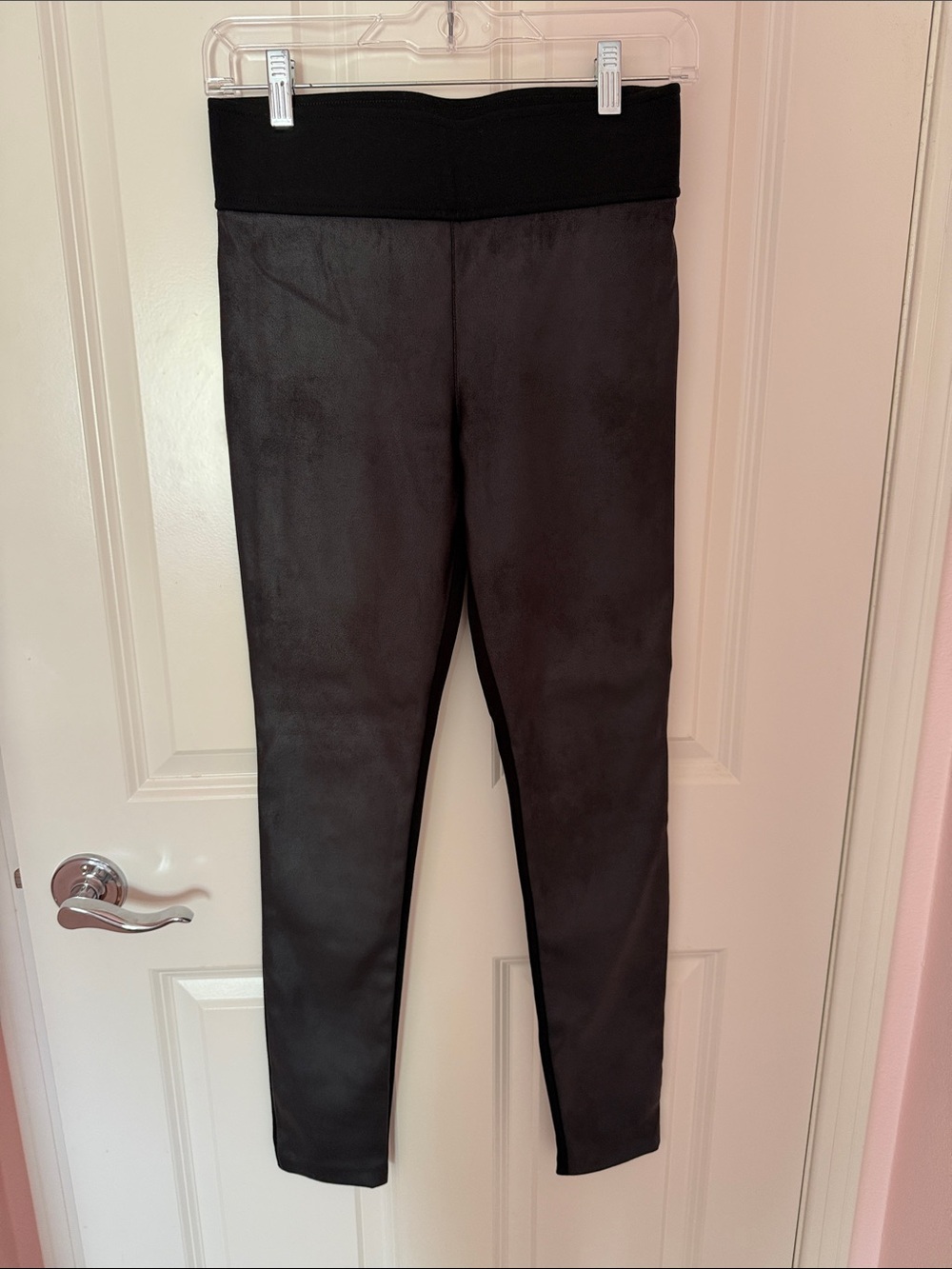 Club Monaco Black Faux-Leather Leggings